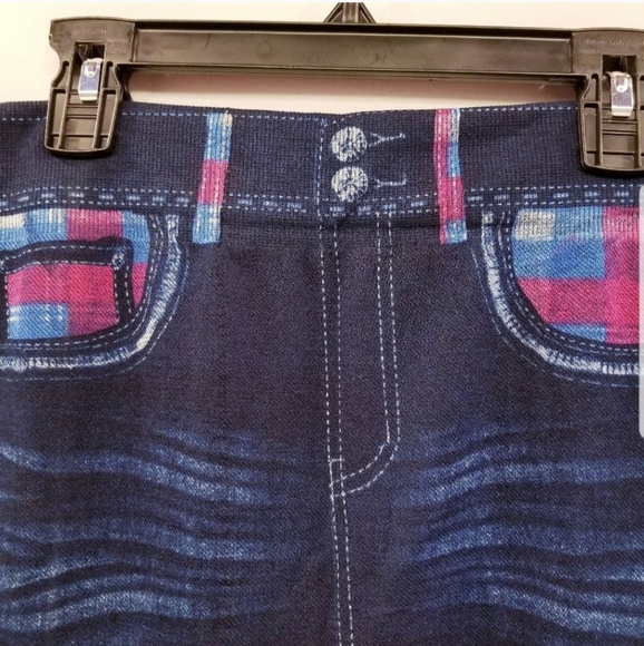High Rise Jeggings Punky Plaid Stretch Skinny - Picture 6 of 7